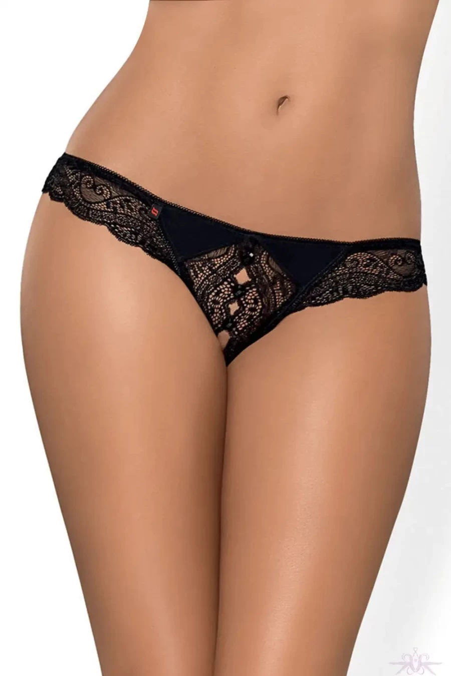 Sexproducts Black Obsessive Miamor Open-Crotch Lingerie Thong