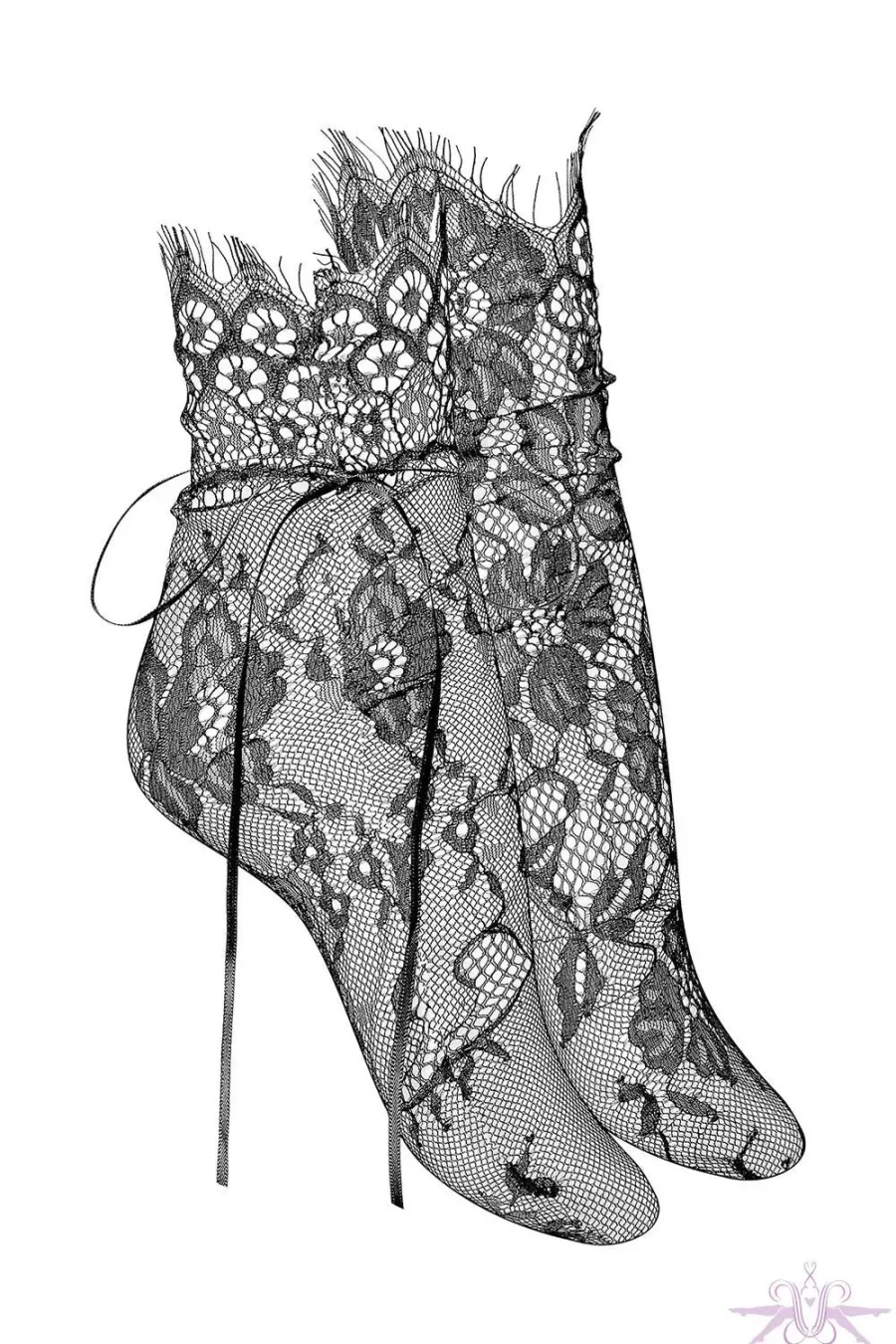 "Sexproducts Black Maison Close Lace Socks - Elegant & Stylish Footwear"