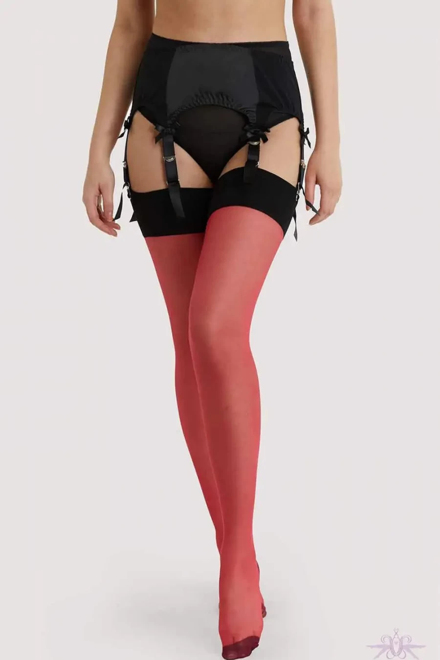 Playful Promises Red Bow Seamed Stockings - Sexproducts Elegant & Stylish Hold-Ups