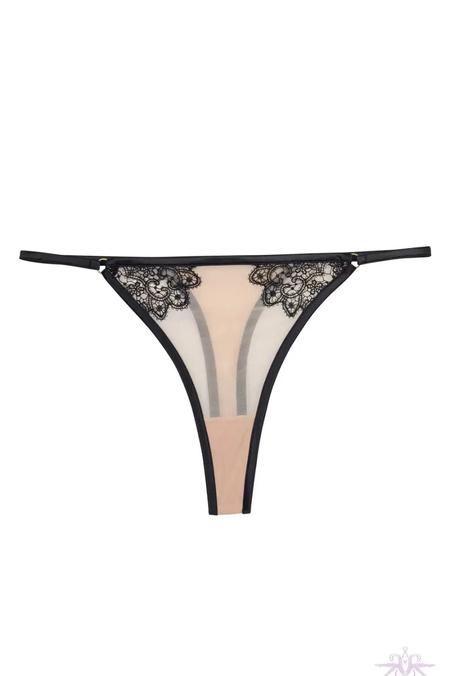 "Sexproducts Anaise Thong Lingerie - Playful Promises in Nude & Black"