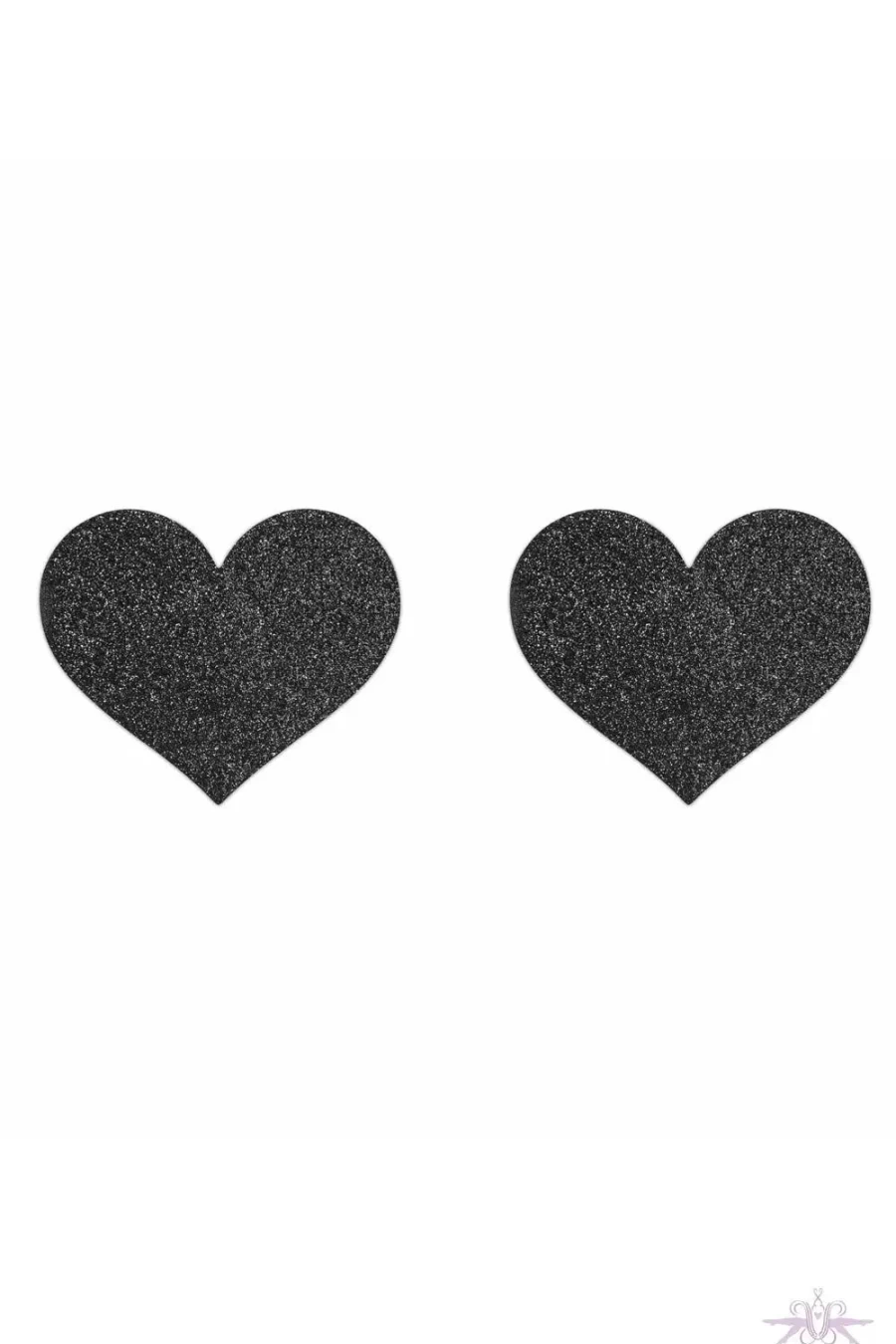 Sexproducts Black Heart Nipple Pasties - Bijoux Indiscrets Style Adhesive Covers