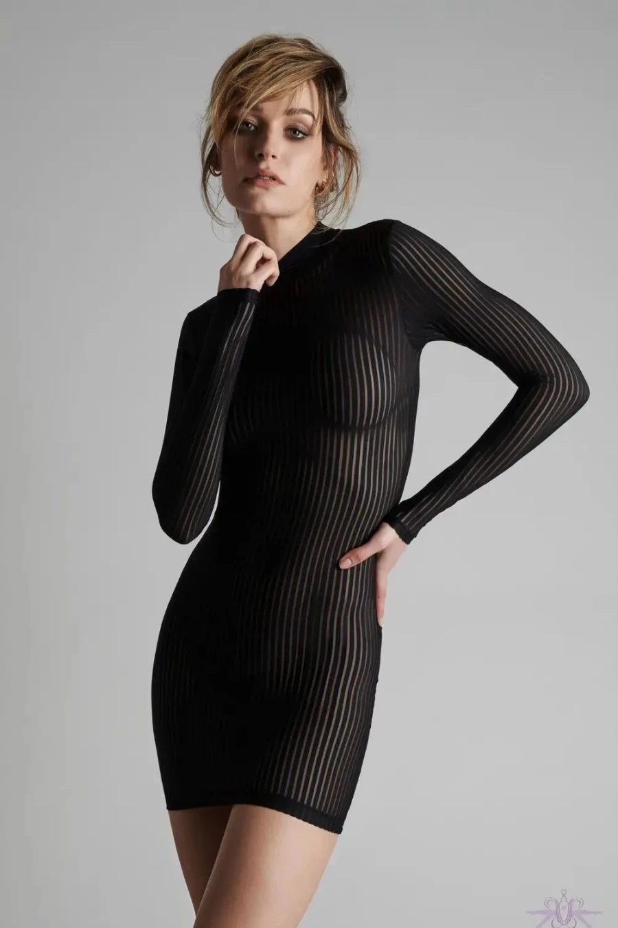 Sexproducts Black Maison Close Bande A Part Long Sleeved Dress for Women