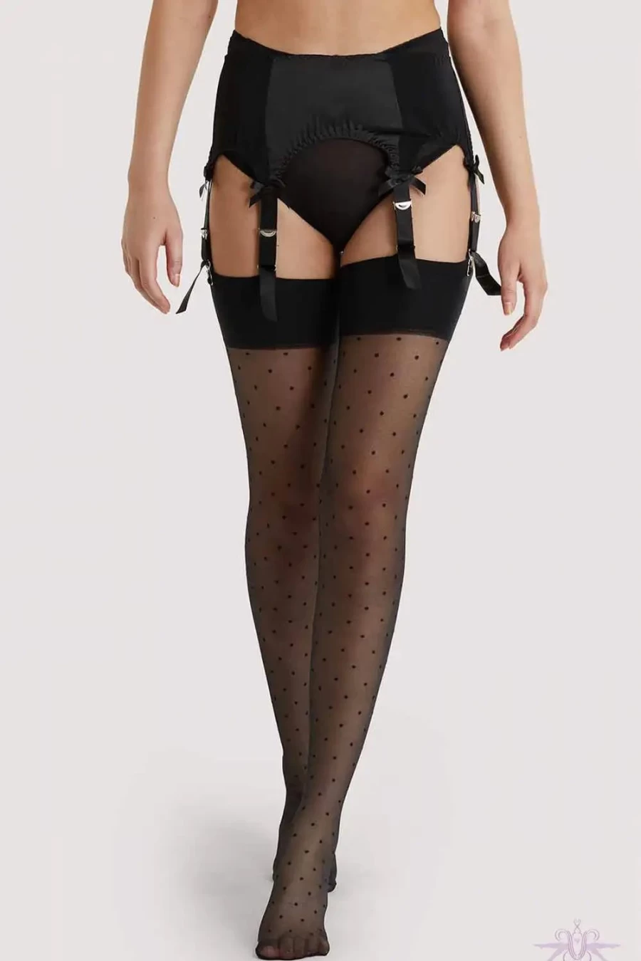 "Sexproducts Black Playful Promises Bow Seamed Stockings - Elegant & Stylish"