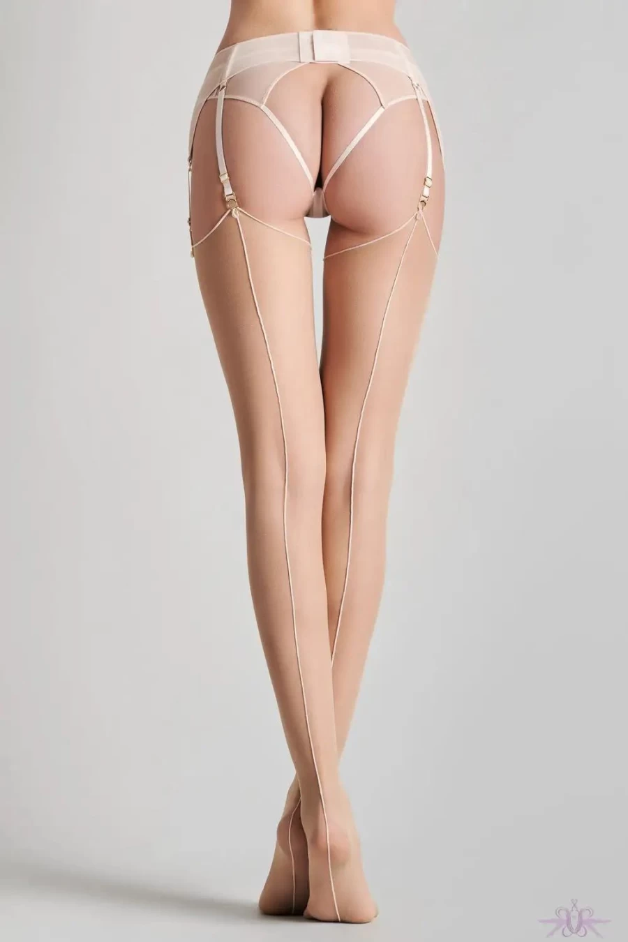 "Sexproducts Nude/Rose Seamed Stockings - Maison Close Style Elegant Hosiery"