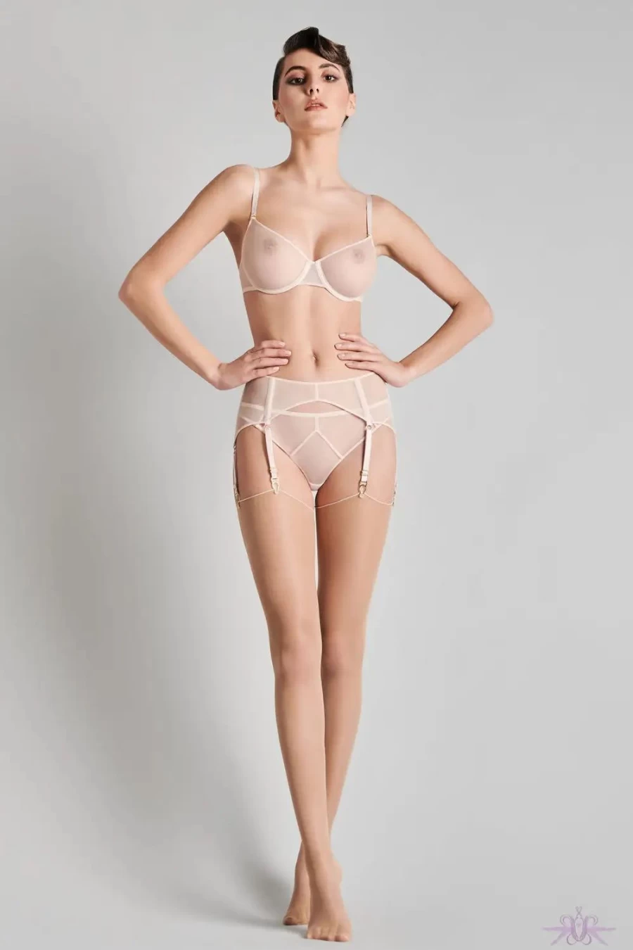 "Sexproducts Nude/Rose Seamed Stockings - Maison Close Style Elegant Hosiery"