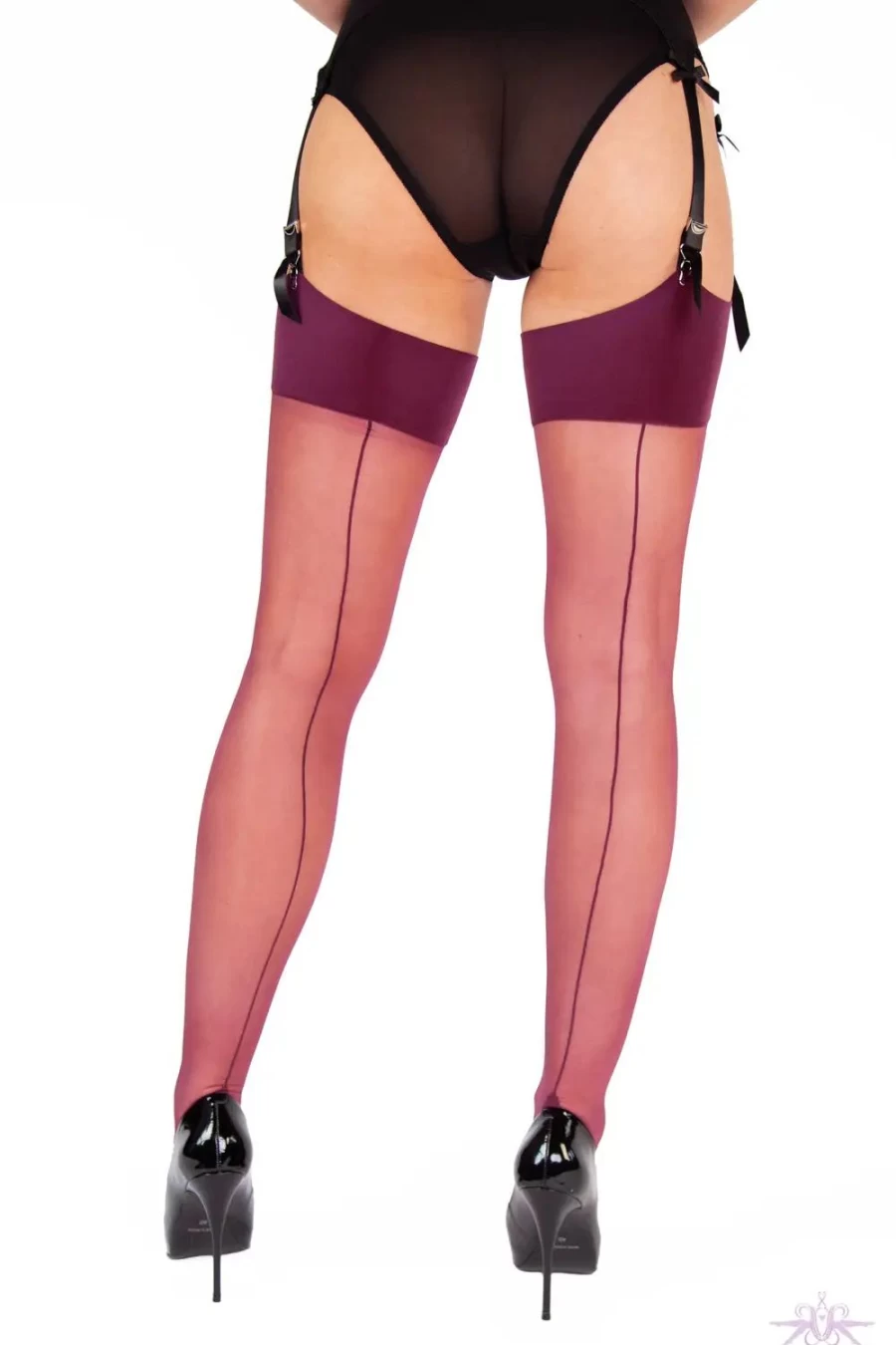 "Sexproducts Grape Vintage Seamed Stockings – Playful Promises Retro Style"