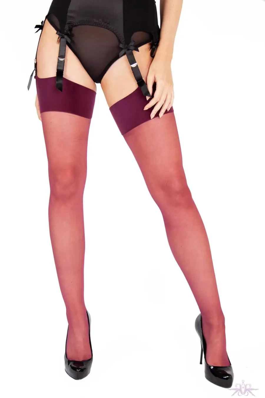 "Sexproducts Grape Vintage Seamed Stockings – Playful Promises Retro Style"