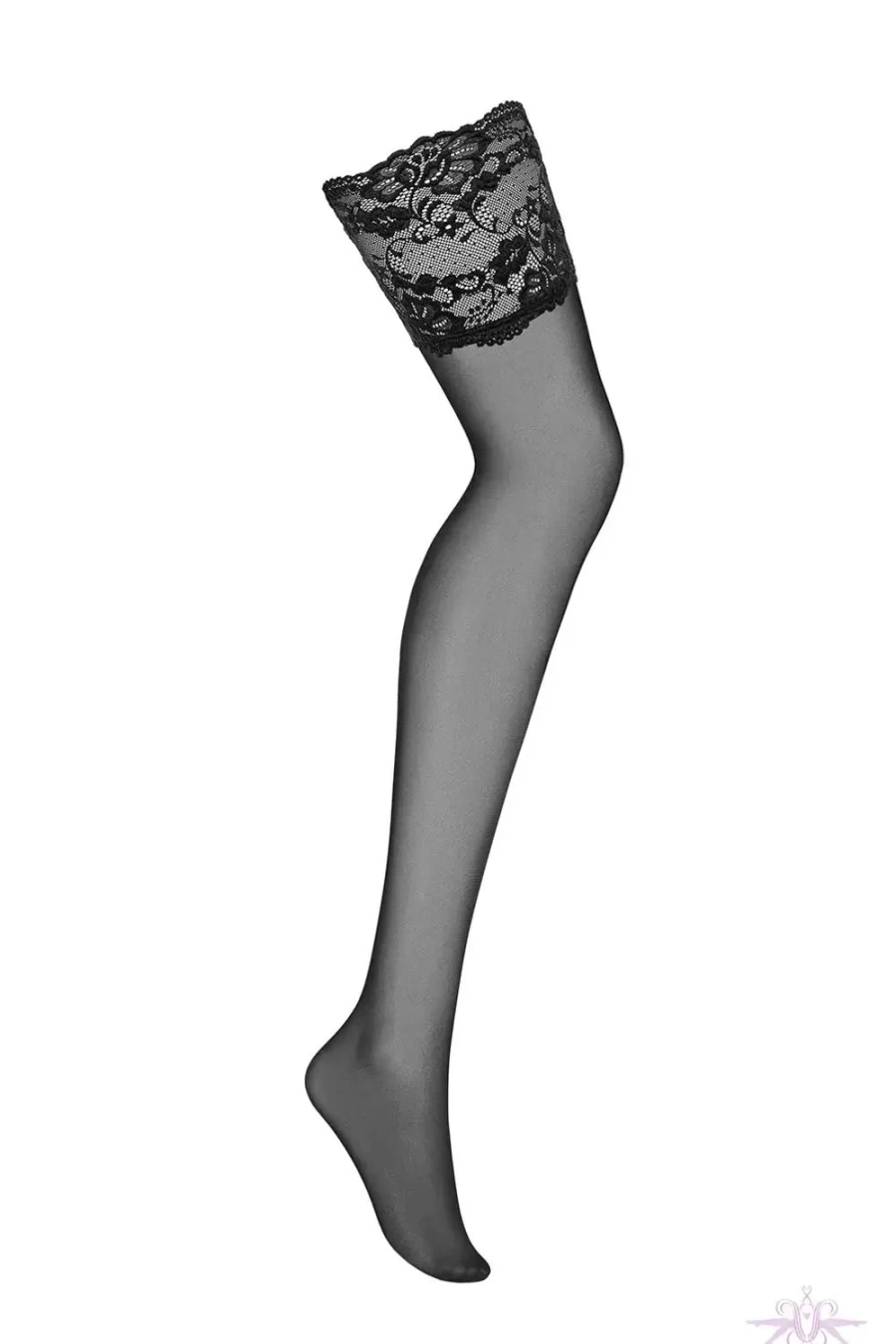 "Sexproducts Black Obsessive Deep Lace Stockings - Elegant & Seductive Hosiery"