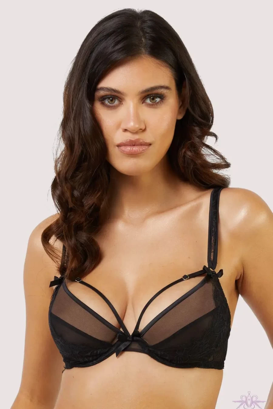 Sexproducts Fallon Plunge Bra - Black Lingerie for Women, Playful & Supportive Underwear