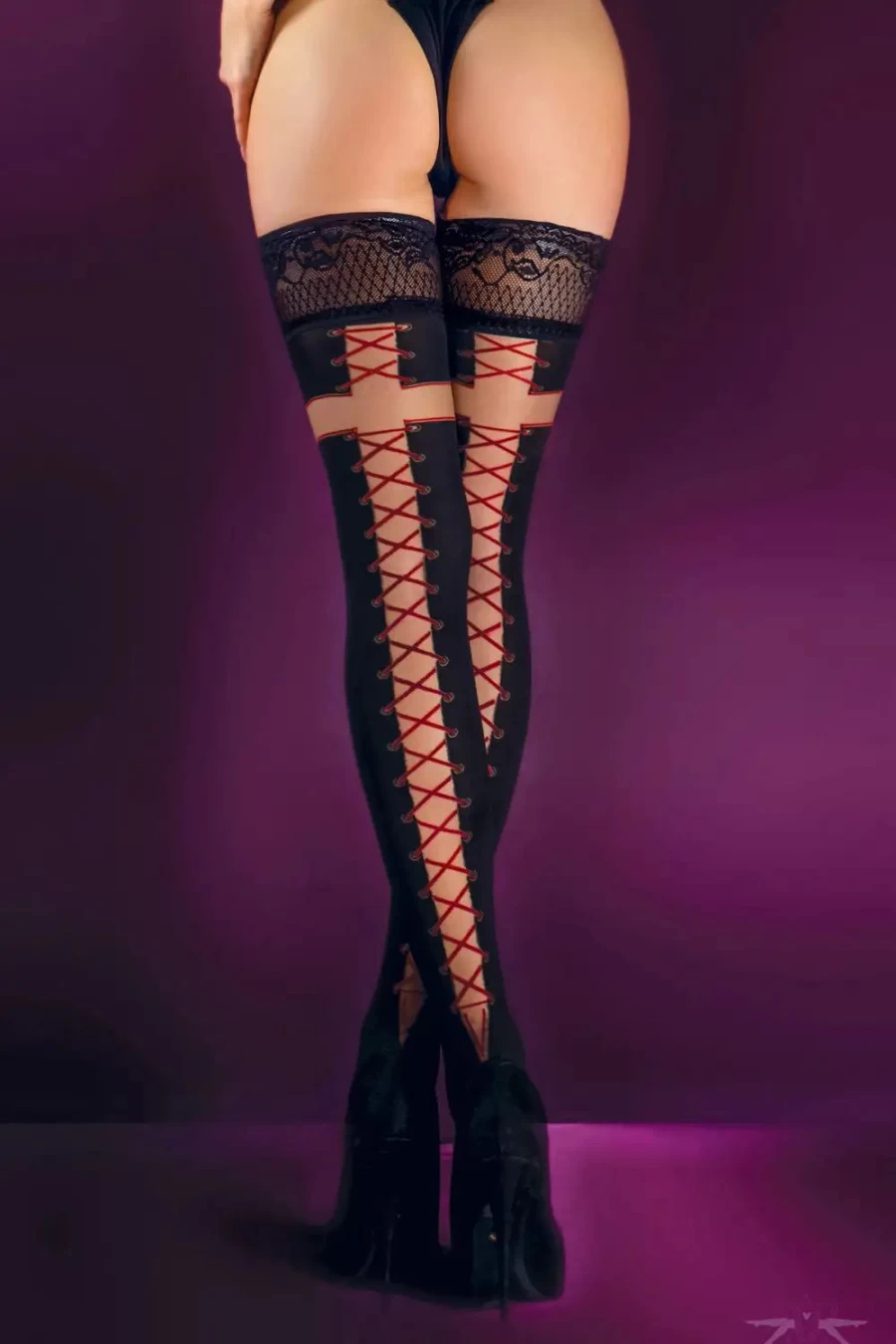 "Sexproducts Black Ballerina Entice Hold Ups - Stylish & Comfortable Stockings"