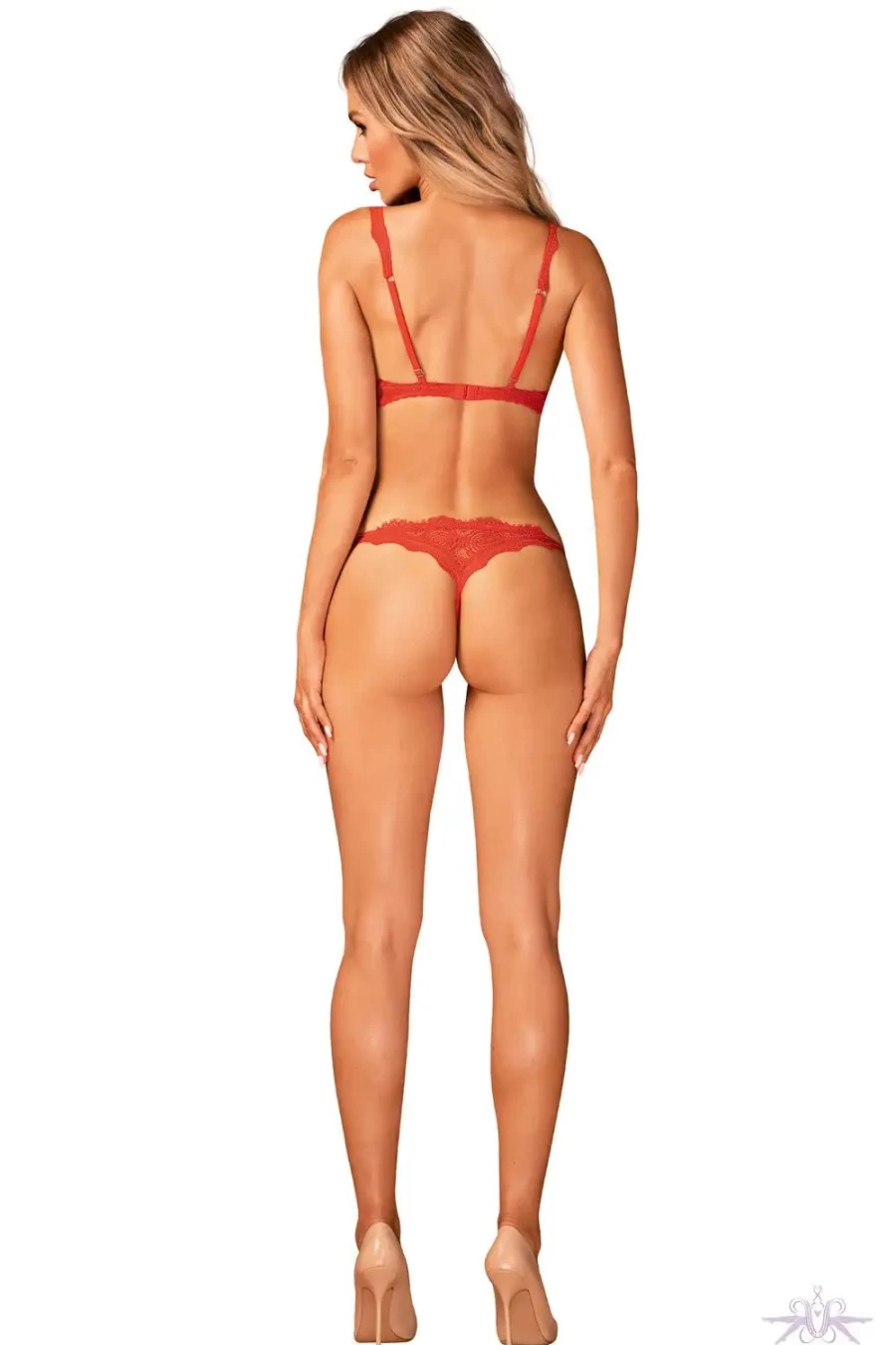 "Sexproducts Red Obsessive Bergamore 2-Piece Lingerie Set"