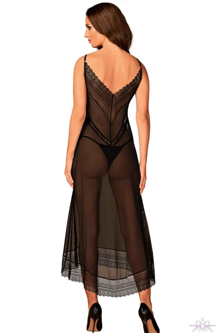 Sexproducts Black Obsessive Estiqua Long Chemise Lingerie for Women