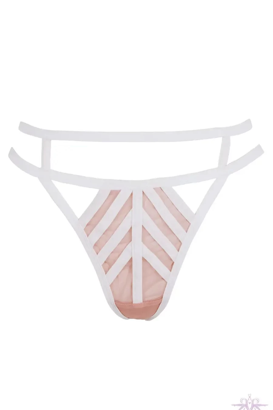 "Sexproducts Ivory/Rose Lace Thong | Bluebella London Style"