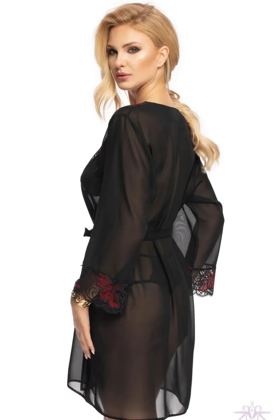 Sexproducts Black Irall Oriana Dressing Gown - Luxurious Women's Robe